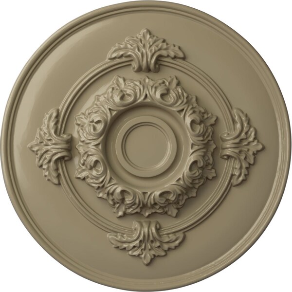 Ekena Millwork Monique Ceiling Medallion (Fits Canopies up to 3 3/4"), Hand-Painted Gobi Desert, 13 3/4"OD x 1"P CM13MOGDF - main